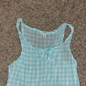 Checkered blue woman’s tank